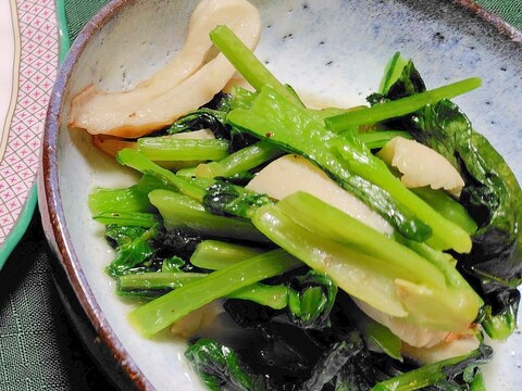 5分で!小松菜とちくわの塩炒め